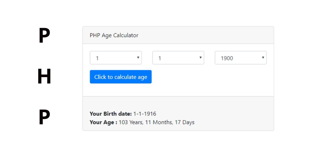 PHP Age Calculator Script – With Demo