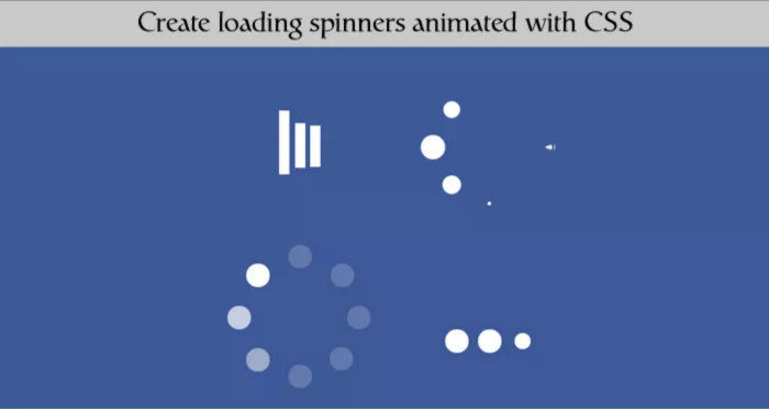 How to Create loading spinners animated with CSS