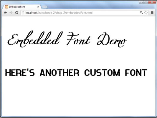 Using external fonts with HTML5 Web Fonts