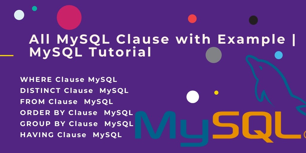 Types of clauses in MySQL