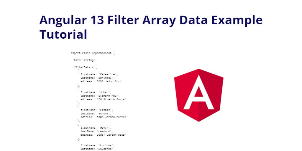 Angular 13 Filter Array Data Example Tutorial