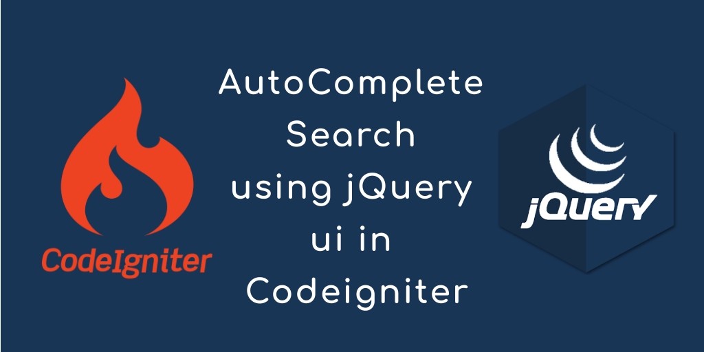 Codeigniter Autocomplete Search From Database – jQuery UI