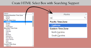 How to create HTML select box with searching support using jQuery