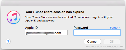 Fix Your iTunes Store session has expired pop up message