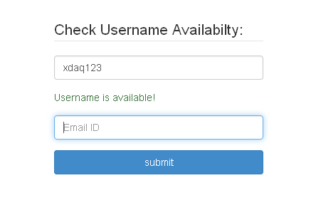 How to check live username availability with jQuery & PHP