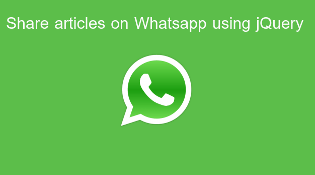 How to Share Content on Whatsapp using jQuery